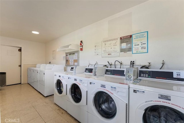 23326 Sesame St Unit E, Torrance, CA 90502 - community laundry room with independent washer and dryer and recessed lighting