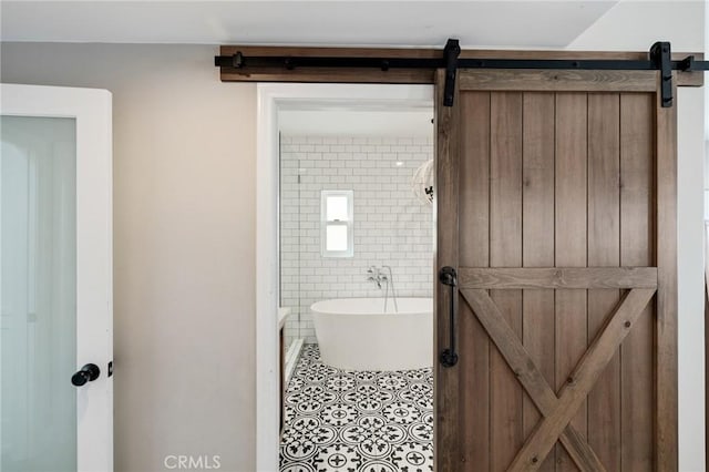 1722 Harper Ave, Redondo Beach, CA 90278 - bathroom featuring a soaking tub and tile patterned flooring