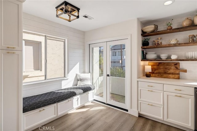 1722 Harper Ave, Redondo Beach, CA 90278 - mudroom featuring french doors and light wood-type flooring