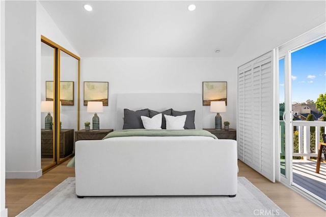 25885 Astor Way, Lake Forest, CA 92630 - bedroom with access to exterior, light wood-style floors, and recessed lighting