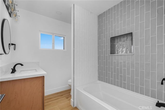 151 Barret Rd, Riverside, CA 92507 - full bath with vanity, wood finished floors, and shower / tub combination