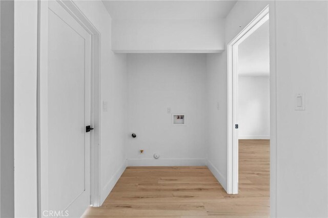151 Barret Rd, Riverside, CA 92507 - washroom featuring gas dryer hookup, light wood-style floors, washer hookup, and electric dryer hookup