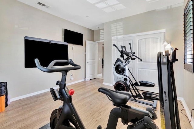 1349 Pyramid Peak St, Chula Vista, CA 91913 - exercise area with light wood-style flooring and baseboards