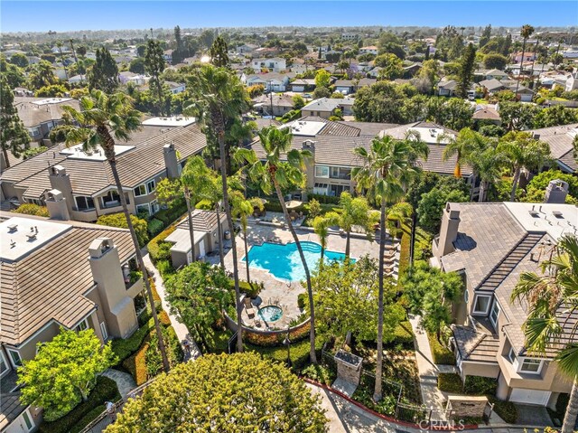 29 Baycrest Ct Unit 16, Newport Beach, CA 92660 - aerial perspective of suburban area featuring a pool