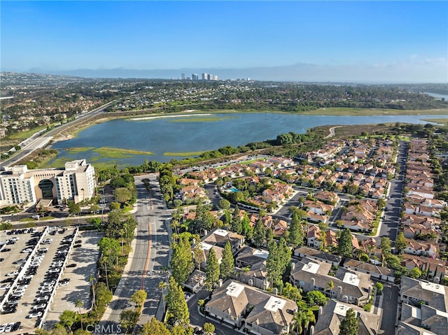 29 Baycrest Ct Unit 16, Newport Beach, CA 92660 - aerial view of property and surrounding area featuring a nearby body of water and nearby suburban area