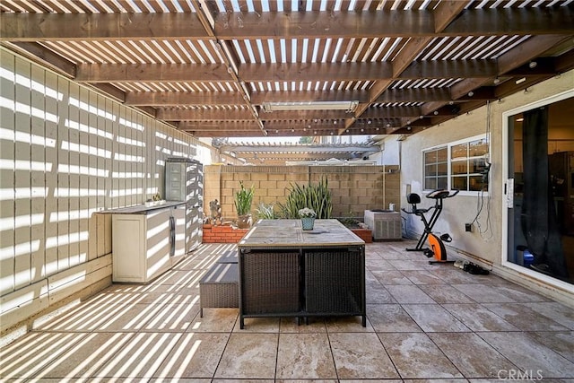 16011 Sugarpine Ln, Cerritos, CA 90703 - view of patio featuring outdoor dining space and a pergola