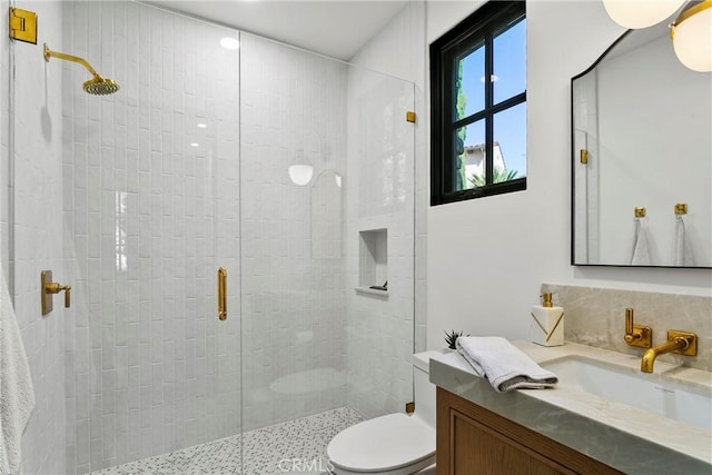 4 Thomas Rd, Ladera Ranch, CA 92694 - bathroom featuring a stall shower and vanity