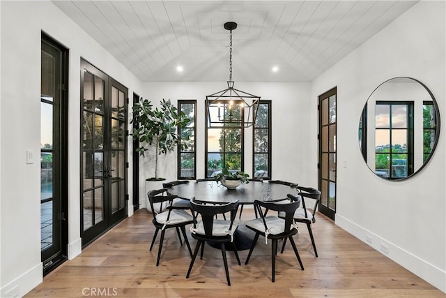 4 Thomas Rd, Ladera Ranch, CA 92694 - dining space with french doors, light wood finished floors, and recessed lighting