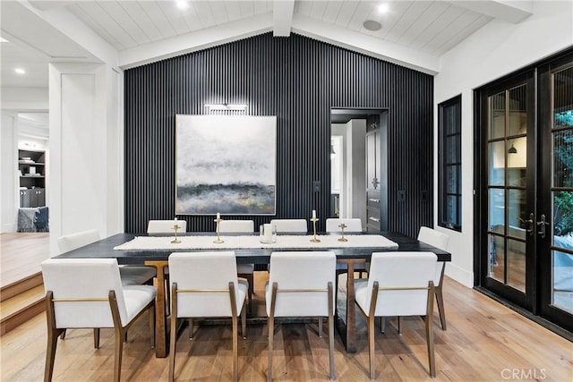 4 Thomas Rd, Ladera Ranch, CA 92694 - dining area with wood finished floors, french doors, and recessed lighting