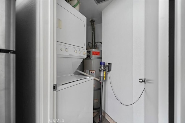 29 Morena Unit 35, Irvine, CA 92612 - laundry room with estacked washer and dryer and secured water heater