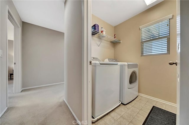2354 Crimson Ave, Rosamond, CA 93560 - washroom featuring separate washer and dryer and baseboards