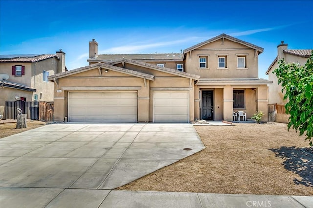2354 Crimson Ave, Rosamond, CA 93560 - traditional-style home with concrete driveway, a garage, and stucco siding