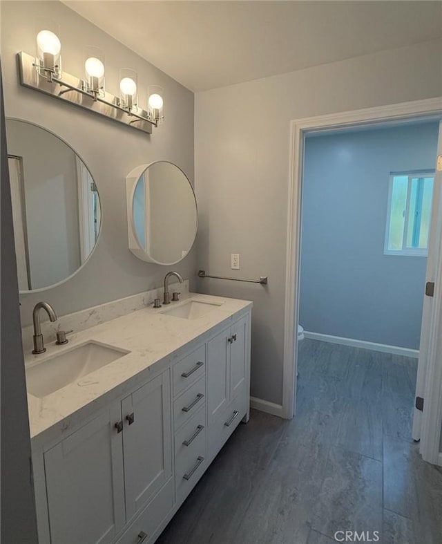 1836 Jaybrook Dr, Rancho Palos Verdes, CA 90275 - full bathroom featuring double vanity and wood finished floors