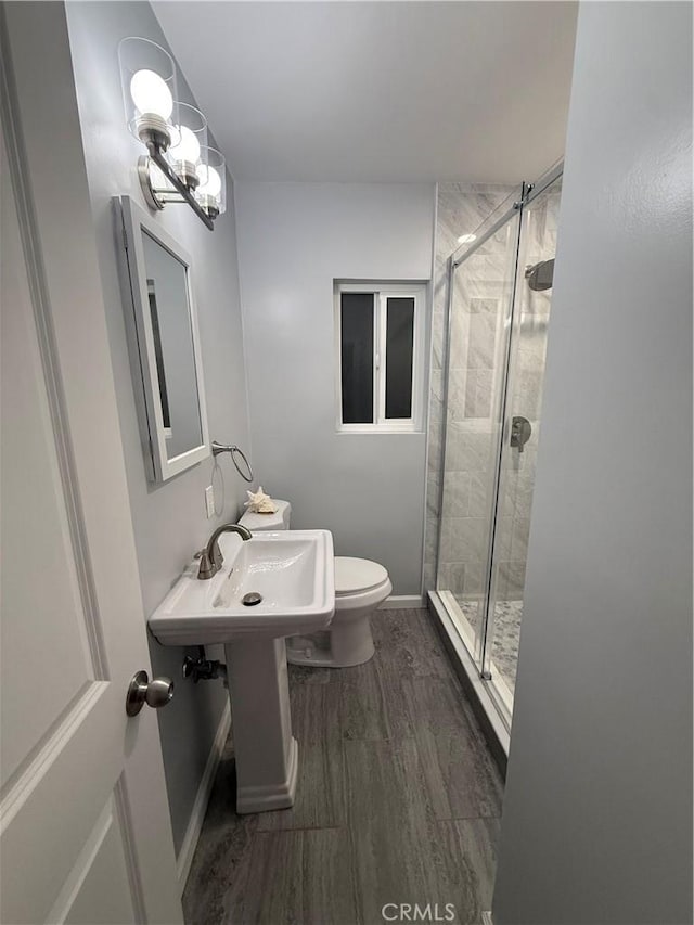 1836 Jaybrook Dr, Rancho Palos Verdes, CA 90275 - bathroom with a shower stall and wood finished floors