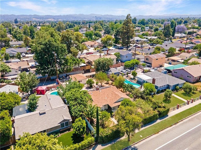 20328 Roscoe Blvd, Winnetka, CA 91306 - aerial view of residential area featuring a pool area and mountains