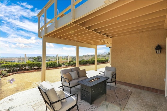 2245 Avenida Oliva, San Clemente, CA 92673 - view of patio / terrace featuring an outdoor living space with a fire pit