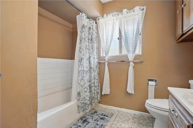 260 E Whittier Ave, Hemet, CA 92543 - bathroom featuring vanity and shower / bath combo with shower curtain