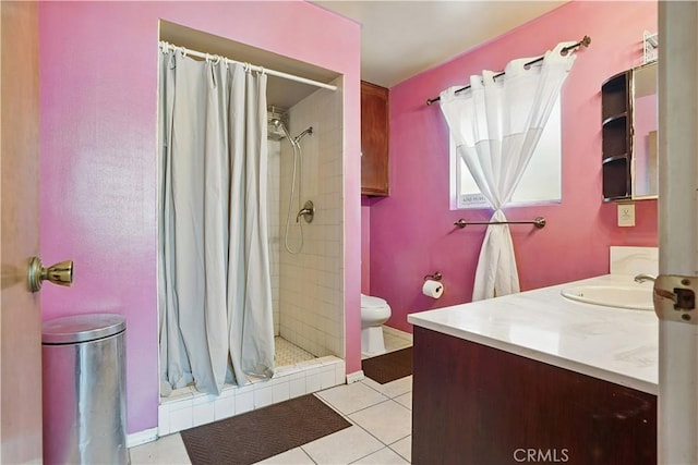 260 E Whittier Ave, Hemet, CA 92543 - full bath with vanity, tile patterned floors, and a shower stall