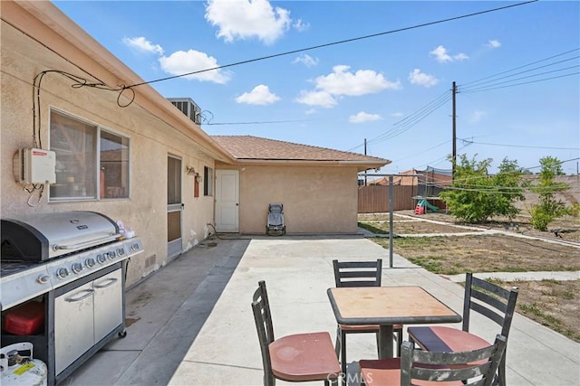 260 E Whittier Ave, Hemet, CA 92543 - view of patio with outdoor dining space and a grill