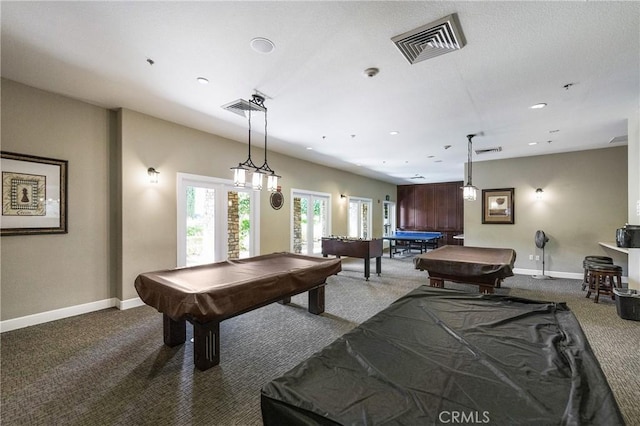 33976 Galleron St, Temecula, CA 92592 - rec room with billiards table, dark colored carpet, and recessed lighting