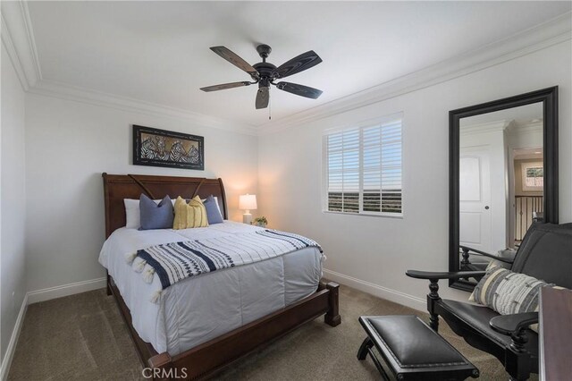 33976 Galleron St, Temecula, CA 92592 - carpeted bedroom with crown molding and a ceiling fan