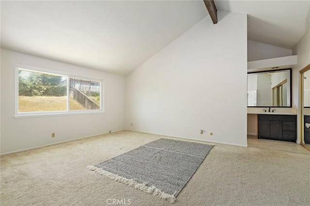 20681 Via Amarilla, Yorba Linda, CA 92886 - unfurnished living room featuring carpet floors and a sink