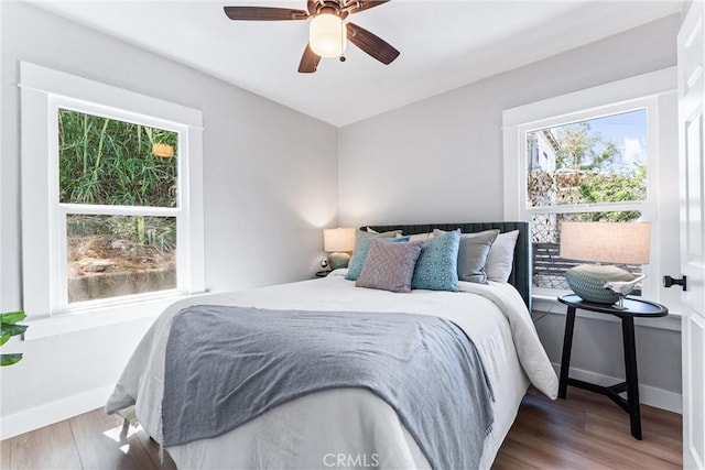 4400 Homer St, Los Angeles, CA 90031 - bedroom featuring wood finished floors and ceiling fan