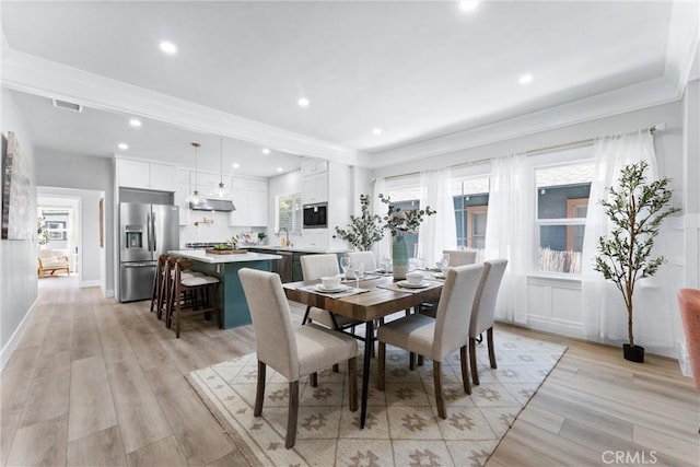 4400 Homer St, Los Angeles, CA 90031 - dining area with light wood-style flooring and recessed lighting