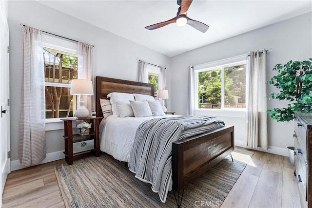 4400 Homer St, Los Angeles, CA 90031 - bedroom featuring light wood-type flooring and ceiling fan