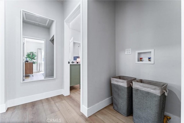 4400 Homer St, Los Angeles, CA 90031 - laundry area featuring hookup for a washing machine and wood finished floors