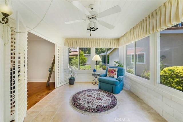 5185 Duenas, Laguna Woods, CA 92637 - sitting room featuring a ceiling fan and tile patterned floors