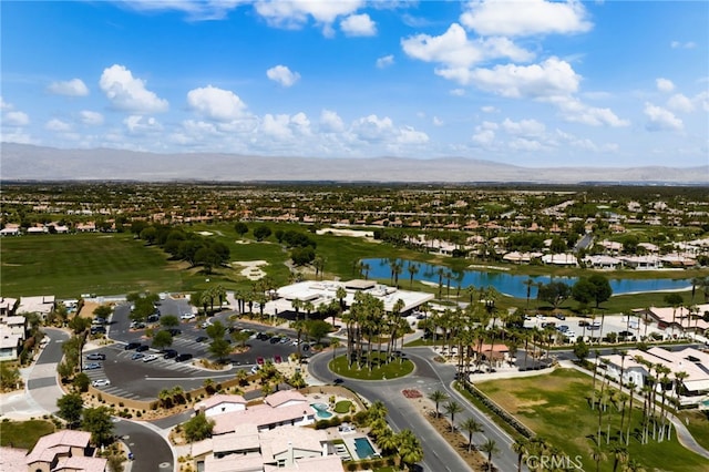 56102 Baltusrol Ln, Quinta, CA 92253 - aerial perspective of suburban area with a water and mountain view and a local golf course