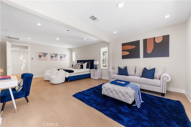 390 Riverbend, Lake Forest, CA 92630 - bedroom featuring wood finished floors and recessed lighting