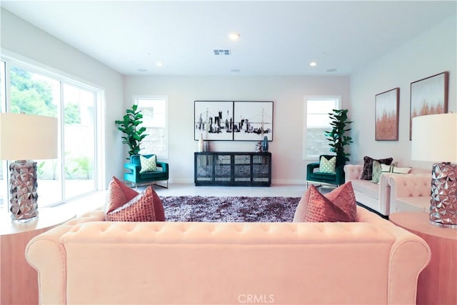 390 Riverbend, Lake Forest, CA 92630 - tiled living area featuring baseboards and recessed lighting