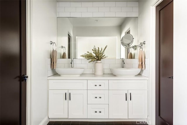 930 N Wetherly Dr Unit 201, West Hollywood, CA 90069 - full bath featuring decorative backsplash and double vanity