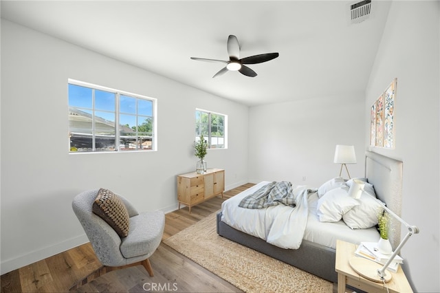 594 W 10th St, San Bernardino, CA 92410 - bedroom featuring wood finished floors and ceiling fan
