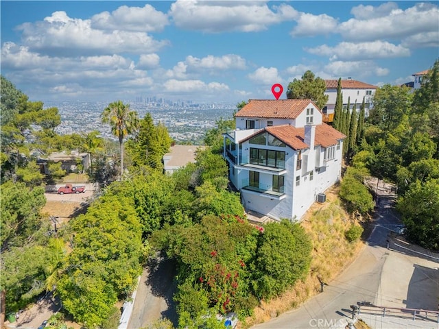 8280 Grand View Dr, Los Angeles, CA 90046 - view from above of property
