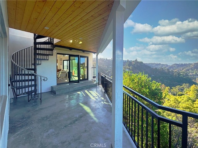8280 Grand View Dr, Los Angeles, CA 90046 - balcony with a mountain view and stairway