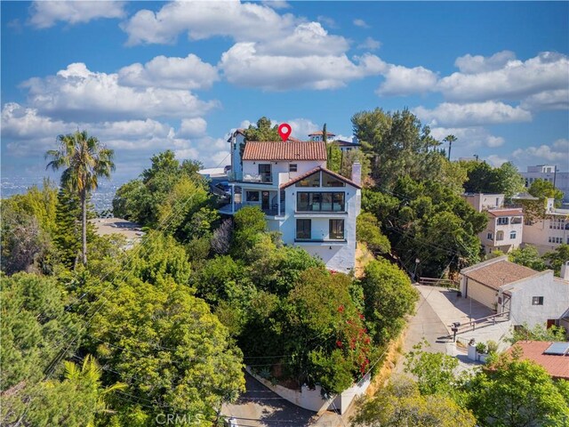 8280 Grand View Dr, Los Angeles, CA 90046 - drone / aerial view
