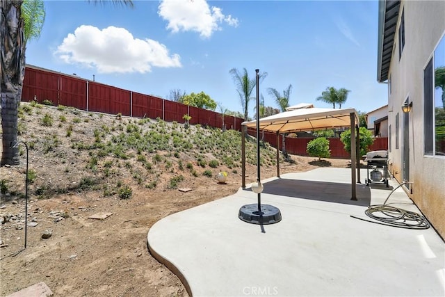 31258 Shadow Ridge Dr, Menifee, CA 92584 - fenced backyard featuring a patio area and a gazebo