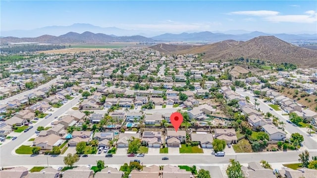31258 Shadow Ridge Dr, Menifee, CA 92584 - aerial perspective of suburban area featuring a mountain backdrop