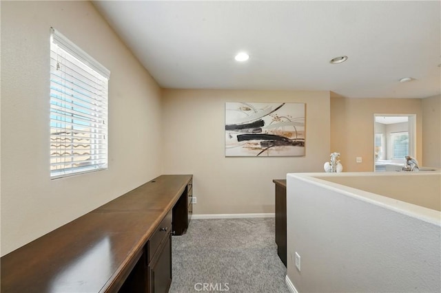 31258 Shadow Ridge Dr, Menifee, CA 92584 - corridor featuring carpet and recessed lighting