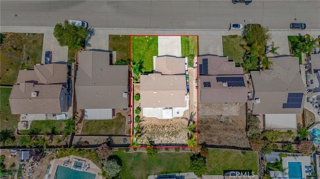31258 Shadow Ridge Dr, Menifee, CA 92584 - aerial perspective of suburban area featuring property parcel outlined