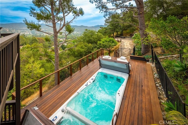 1960 Polaris Dr, Glendale, CA 91208 - view of pool with a deck with mountain view