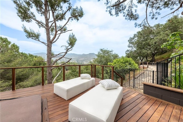 1960 Polaris Dr, Glendale, CA 91208 - wooden terrace featuring a mountain view