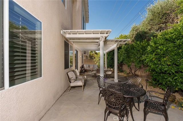 3120 Tara, Costa Mesa, CA 92626 - view of patio / terrace featuring an outdoor hangout area