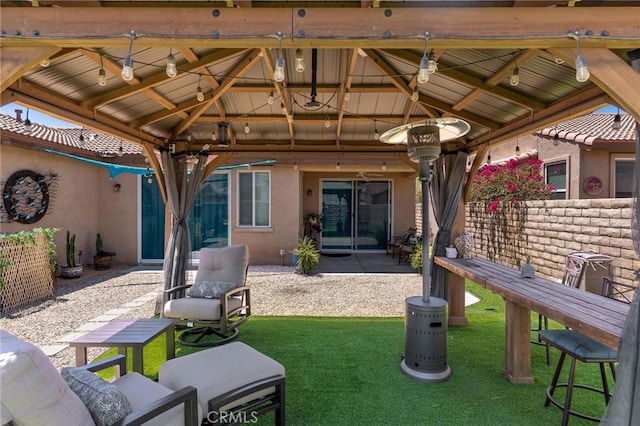 67760 Rio Vista Dr, Cathedral City, CA 92234 - view of patio / terrace with a gazebo