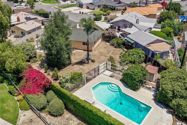 131 N Dommer Ave, Walnut, CA 91789 - aerial perspective of suburban area featuring a pool