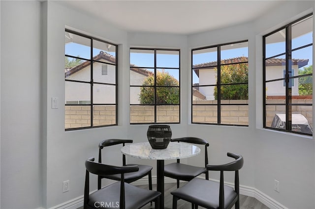 2861 Hillman St, Thousand Oaks, CA 91360 - dining room featuring baseboards and wood finished floors