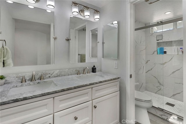 2861 Hillman St, Thousand Oaks, CA 91360 - full bathroom with a marble finish shower and double vanity